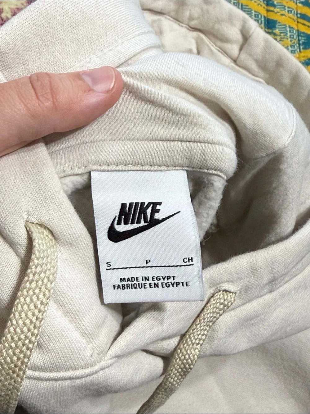 Nike Small Pullover Cream Colored Hoodie